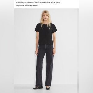 Farrah high rise wide Jean - ARITZIA - size 28 - colour way: black eyeliner